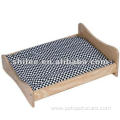 Plush mat wooden pet bed for cat dog